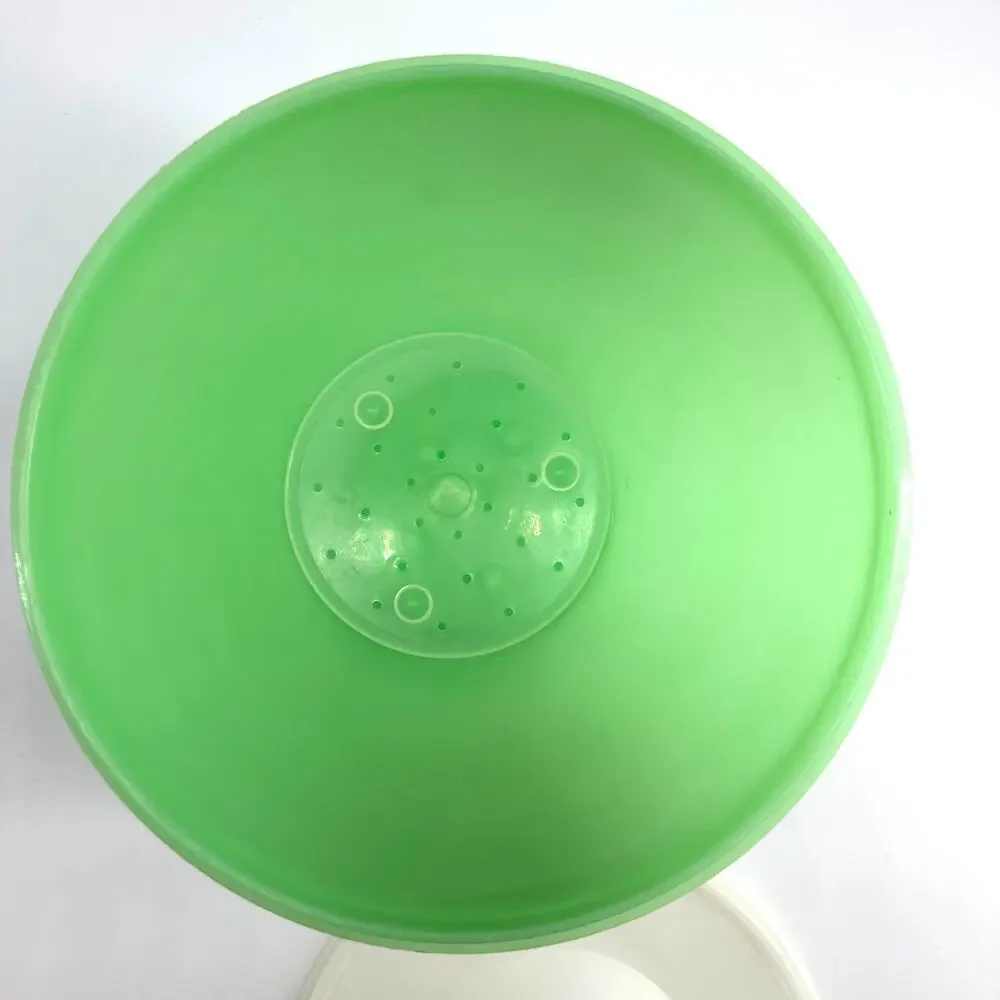 Vintage Jadite Green Lettuce Crisper Bowl Eagle Super Seal w Tupperware Lid USA